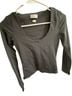 Aritzia Black Long Sleeve Top Size S - photo 1