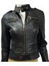 Moda International 100% Lambskin Black Leather Jacket Size L - photo 1