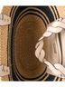 Tory Burch 100% Straw Stripes Multi Color Tan Black Blue Leather Tote One size - photo 5