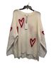Chelsea & Theodore Hearts White Red Pullover Sweater Size 2X - photo 1