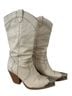 Free People 100% Leather White Boots Size EU 38 - photo 1