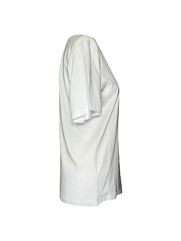 Victoria Beckham Victoria Beckham Draped Asymmetric T-Shirt in White Cotton (view 2)