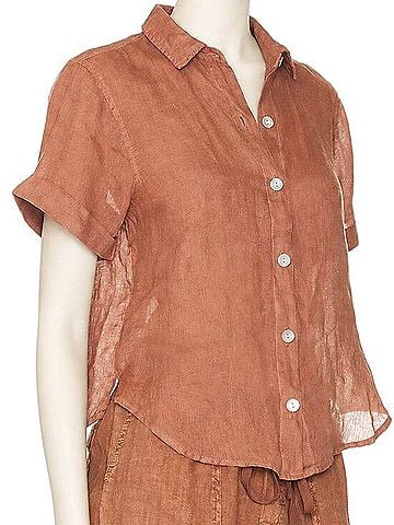 Bella Dahl B4372-653-302 Short Sleeve Blouse (view 1)