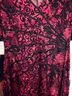 Connected Apparel Floral Red Black Cocktail Dress Size 14 - photo 4