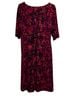 Connected Apparel Floral Red Black Cocktail Dress Size 14 - photo 2