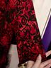 Connected Apparel Floral Red Black Cocktail Dress Size 14 - photo 5