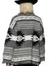 Pol Aztec Or Tribal Print Black White Coat Size L - photo 3