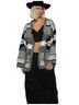 Pol Aztec Or Tribal Print Black White Coat Size S - photo 1