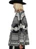 Pol Aztec Or Tribal Print Black White Coat Size S - photo 3