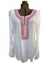 Lilly Pulitzer 100% Rayon White Long Sleeve Blouse Size XL - photo 1