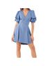 111 STATE 100% Polyester Blue Casual Dress Size L - photo 1