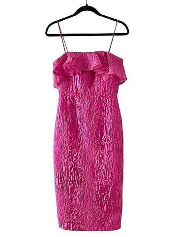 Monique Lhuillier Cynthia Metallic Floral Cocktail Dress (view 1)