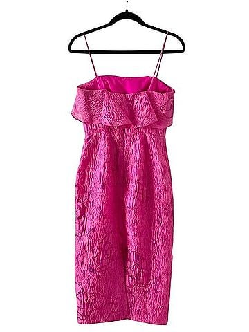 Monique Lhuillier Cynthia Metallic Floral Cocktail Dress (view 2)