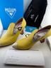 John Fluevog 100% Leather Yellow White Heels Size 10 - photo 5