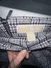 Michael Kors Checkered-gingham Black White Gray Denim Skirt Size L - photo 3