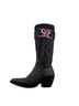 John Fluevog 100% Leather Black Silver Pink Boots Size 10 - photo 1