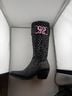 John Fluevog 100% Leather Black Silver Pink Boots Size 10 - photo 4