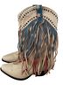 Dingo Multi Color White Blue Red Boots Size 8 1/2 - photo 2