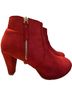 Allegra K Red Ankle Boots Size 7 1/2 - photo 2