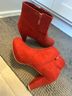 Allegra K Red Ankle Boots Size 7 1/2 - photo 5