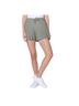 Astrid 100% Linen Solid Green Shorts Size S - photo 1