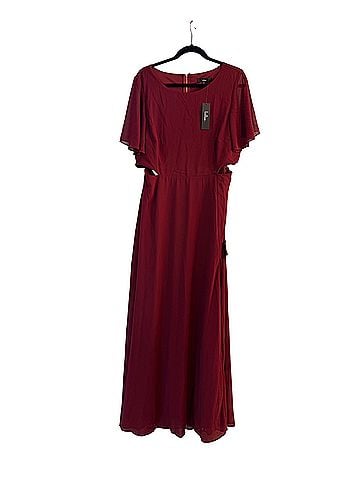 Lulus Garden Bliss Burgundy Cutout Maxi Dress Cocktail Dress (view 1)