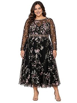 Mac Duggal Illusion Beaded Embroidered Cocktail Dress (view 1)