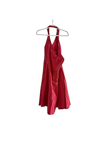 Aria Red Halter Dress Cocktail Dress (view 2)