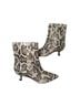 Marc Fisher 100% Leather Snake Print Ivory Gray Boots Size 9 - photo 3