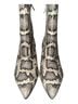 Marc Fisher 100% Leather Snake Print Ivory Gray Boots Size 9 - photo 1