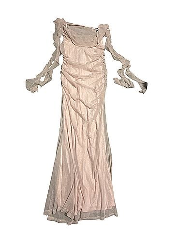 Cider Cowl neck solid ruffle hem ruched maxi dress Cocktail Dress (view 2)