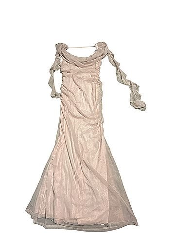 Cider Cowl neck solid ruffle hem ruched maxi Cocktail Dress (view 2)