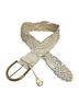 MICHAEL Michael Kors 100% Leather Solid White Gold Belt Size M - photo 1