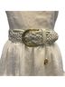MICHAEL Michael Kors 100% Leather Solid White Gold Belt Size M - photo 4