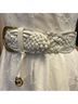 MICHAEL Michael Kors 100% Leather Solid White Gold Belt Size M - photo 5