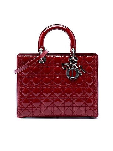 Dior Large Patent Cannage Lady Dior (view 1)