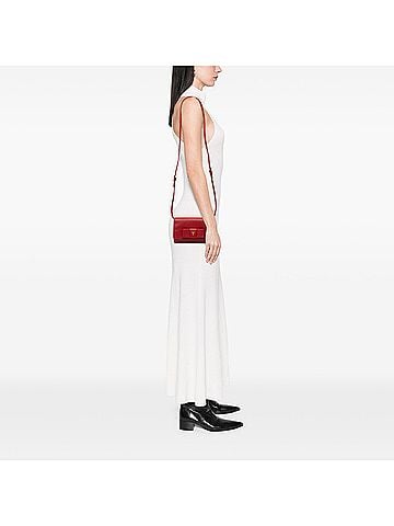 Prada Saffiano Lux Bow Wallet On Strap (view 2)