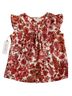 Amour Vert Floral Multi Color Short Sleeve Blouse Size M - photo 1