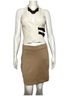 Zara White Tan Halter Top Size XS - photo 1