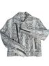 Alice + Olivia 100% Lambskin 100% Polyester Snake Print Black White Jacket Size S - photo 4