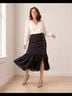 Coach 100% Silk 100% Polyester Floral Black White Silk Skirt Size S - photo 6