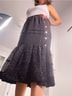 Coach 100% Silk 100% Polyester Floral Black White Silk Skirt Size S - photo 10