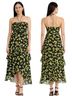 WAYF 100% Polyester Floral Black Green Casual Dress Size L - photo 1