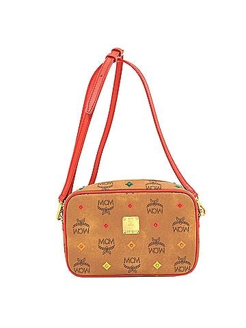 MCM MCM Logo Pattern Diamond Stud Shoulder Bag PVC Women's (view 1)