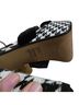 Betsey Johnson Houndstooth Black White Heels Size 5 - photo 5