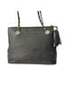 Bally 100% Leather Solid Black Gold Shoulder Bag One size - photo 2