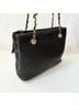 Bally 100% Leather Solid Black Gold Shoulder Bag One size - photo 9