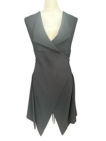 Porto Asymmetrical Structured Wrap Vest Mini Dress Casual Dress (view 1)