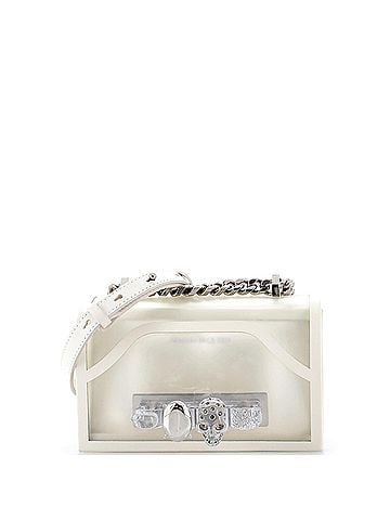 Alexander McQueen Jewelled Flap Satchel PVC Small (view 1)