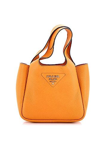 Prada Flou Dynamique Open Tote Vitello Daino Mini (view 1)